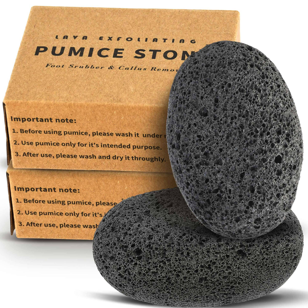 Maryton Natural Pumice Stone for Feet exfoliating action removes rough skin.