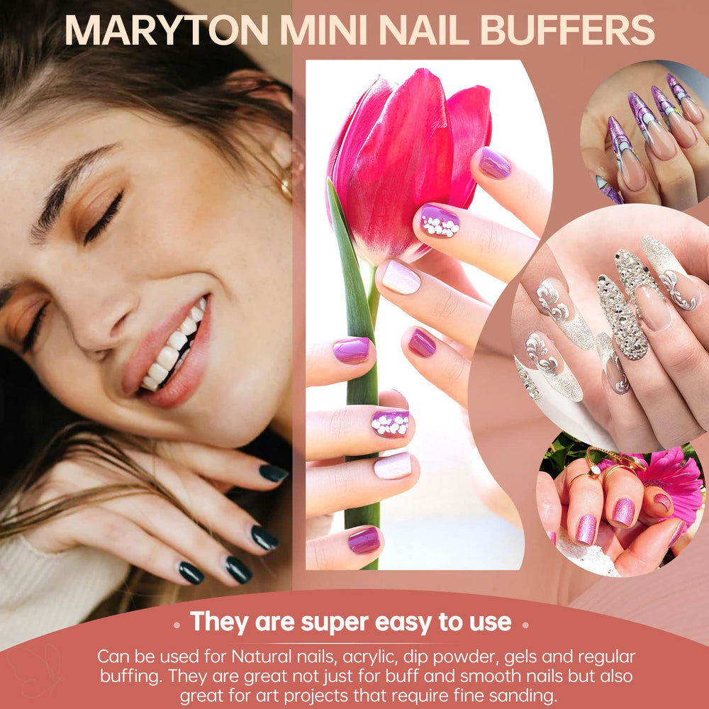 Maryton orange buffer handheld for at-home manicure