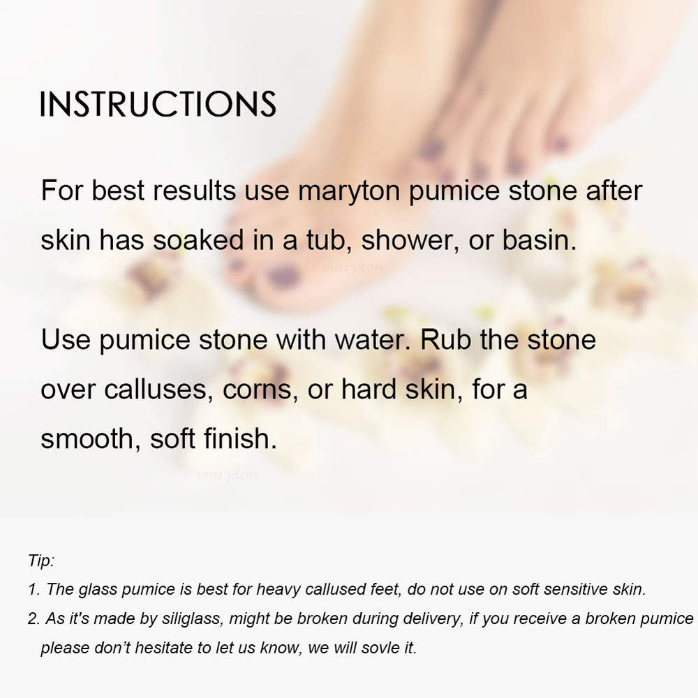 MARYTON pack of 2 pumice stones offers versatile callus removal options.