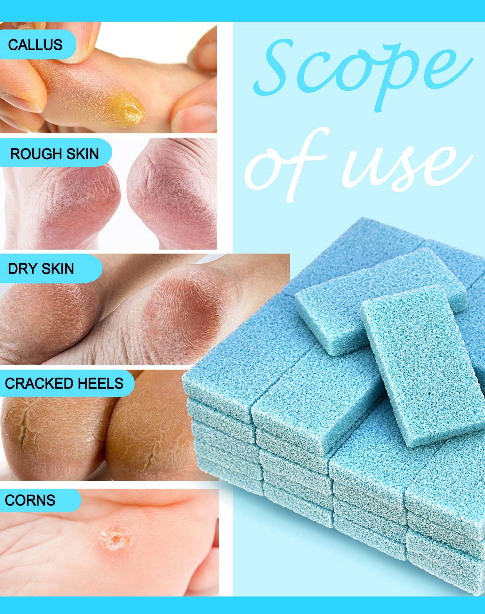 Maryton pedicure pumice pad texture detail showing uniform foam structure.