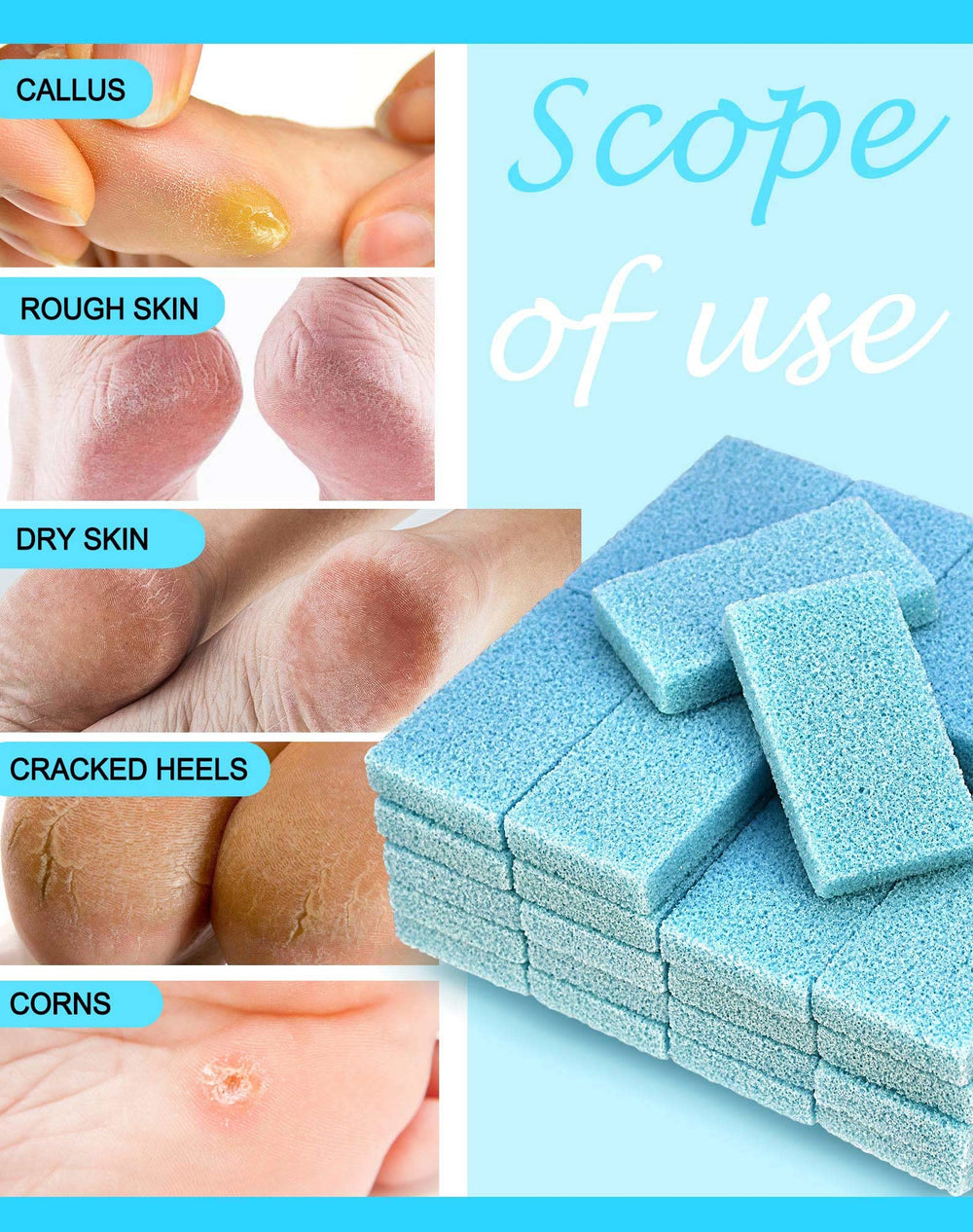 Maryton pedicure pumice pad texture detail showing uniform foam structure.