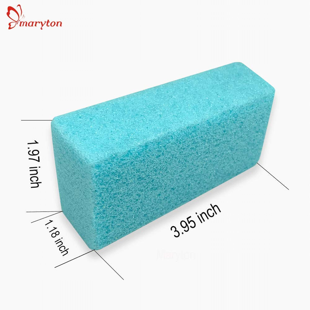 Maryton Pumice Sponge targets calluses on heels and toes for smoother skin.