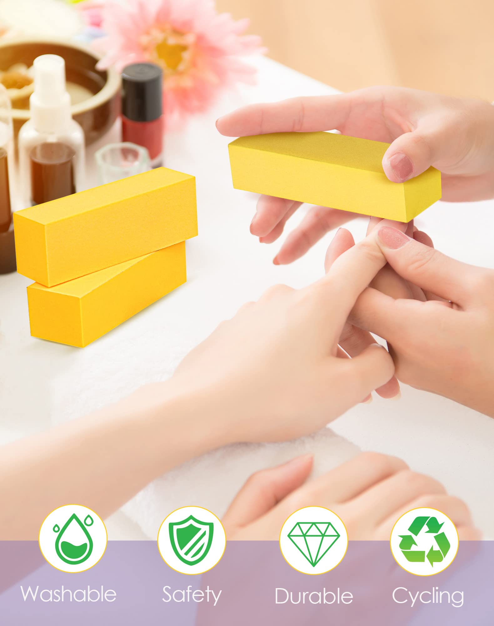 Maryton salon quality nail buffer delivers gentle refinement without scratches
