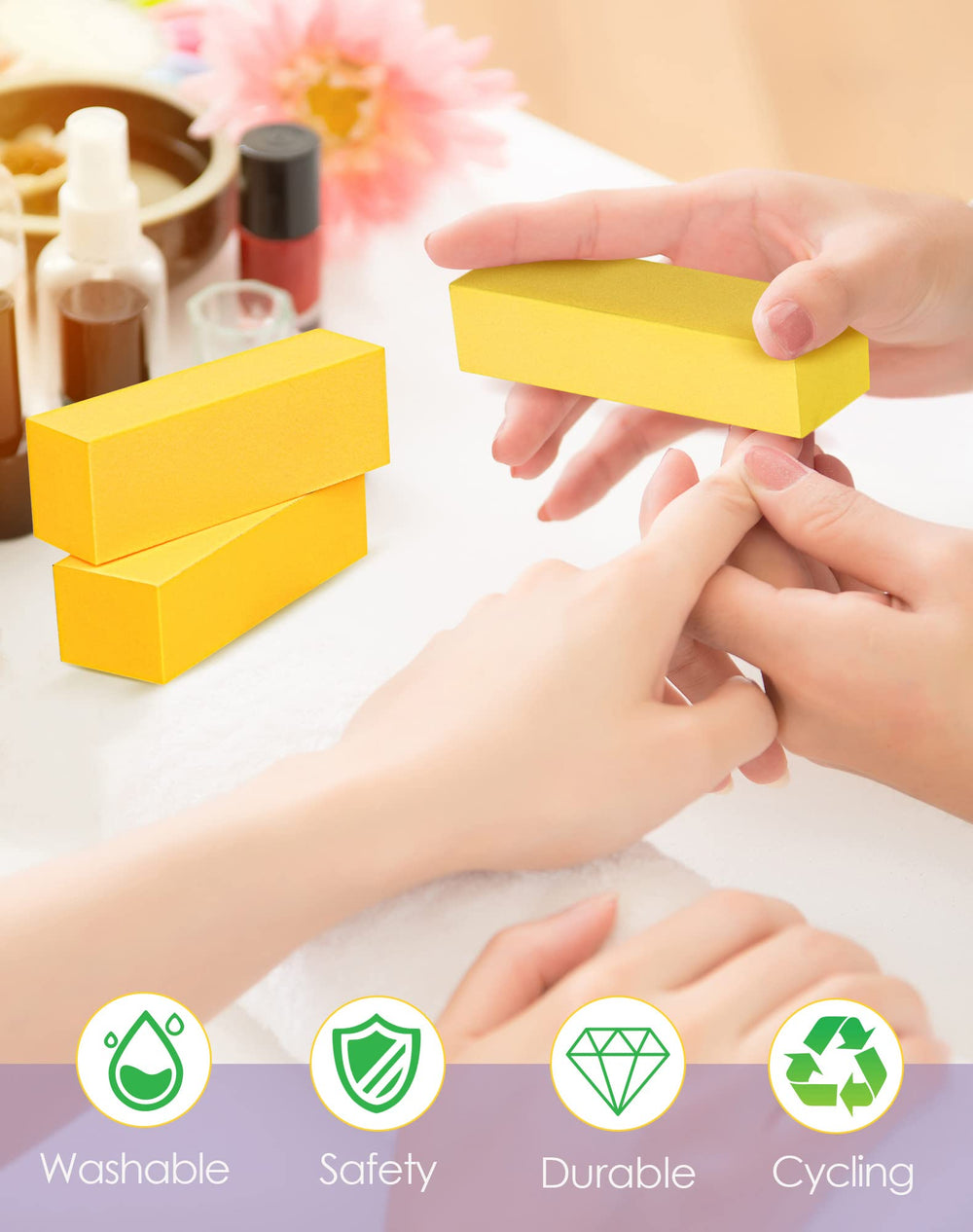 Maryton salon quality nail buffer delivers gentle refinement without scratches
