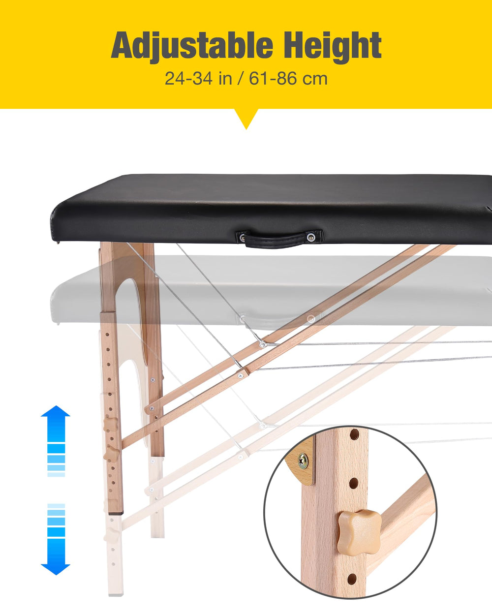 Masajeo beech wood frame delivers stable long lasting support