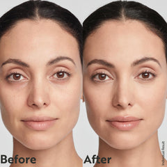 M. Asam Magic Care Perfect Teint being applied demonstrates pore-minimizing effect.