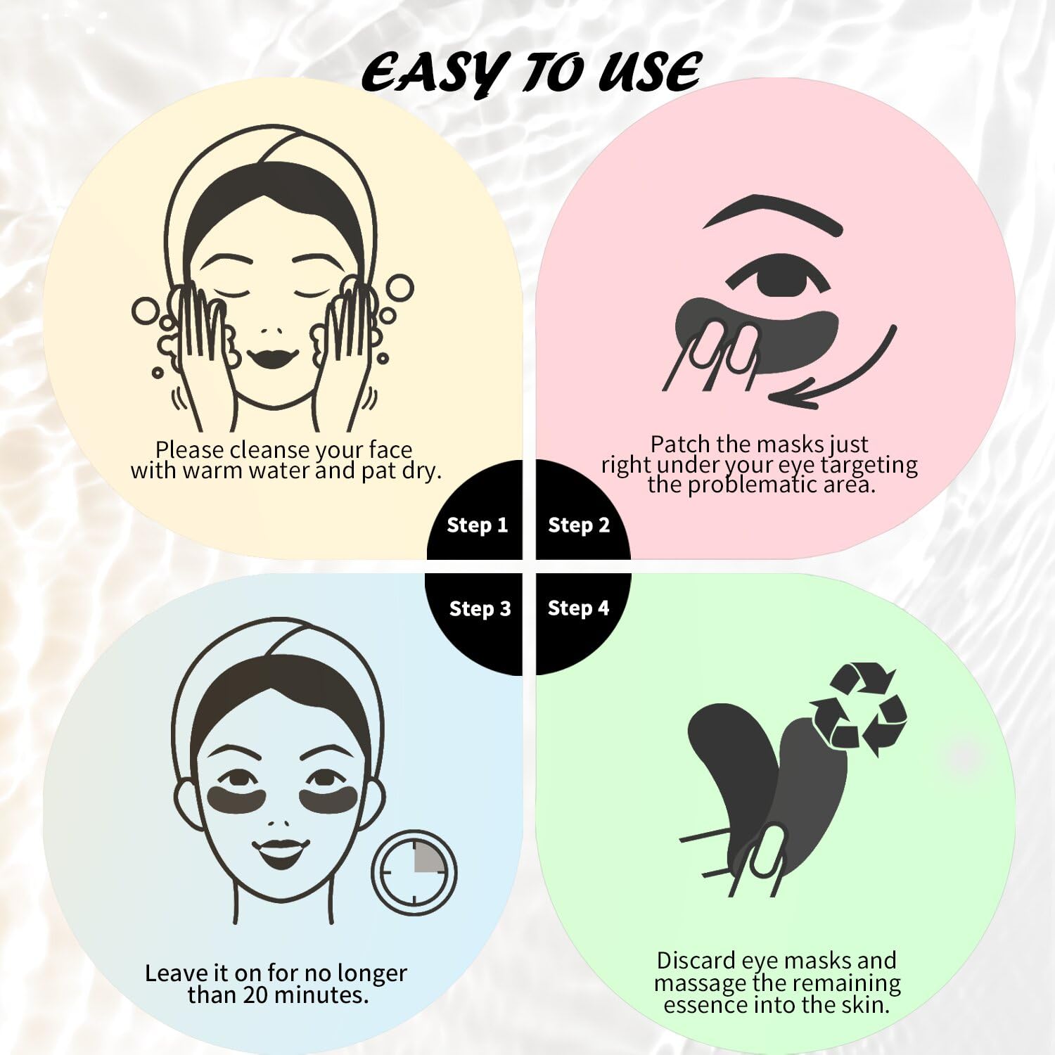 Applying patches for 20 minutes follows a simple routine.