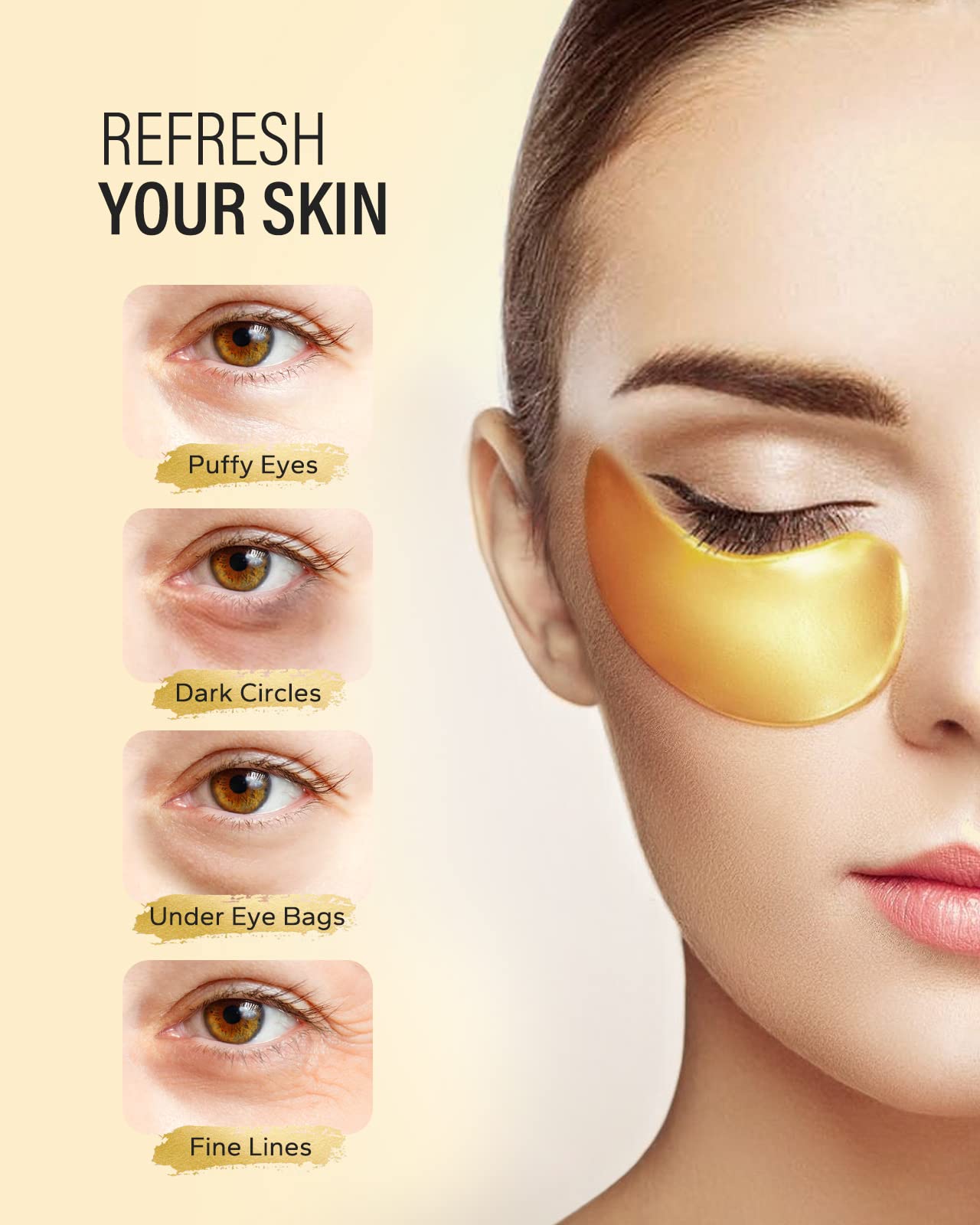 Maskiss parches ojos colágeno, mejora la estructura de la mirada