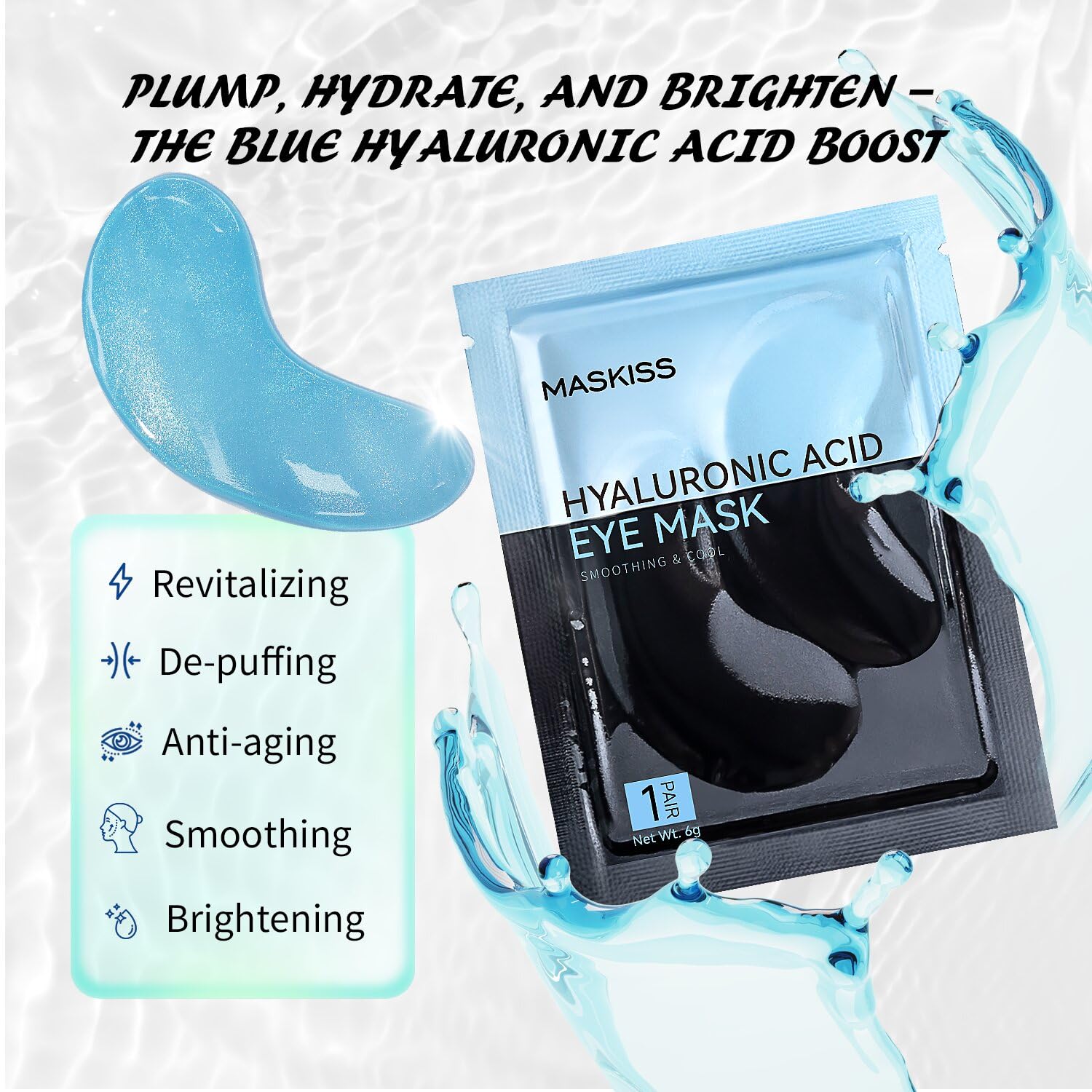 Parches Maskiss ojos para ojeras-relajación y despertar ojos descansados.