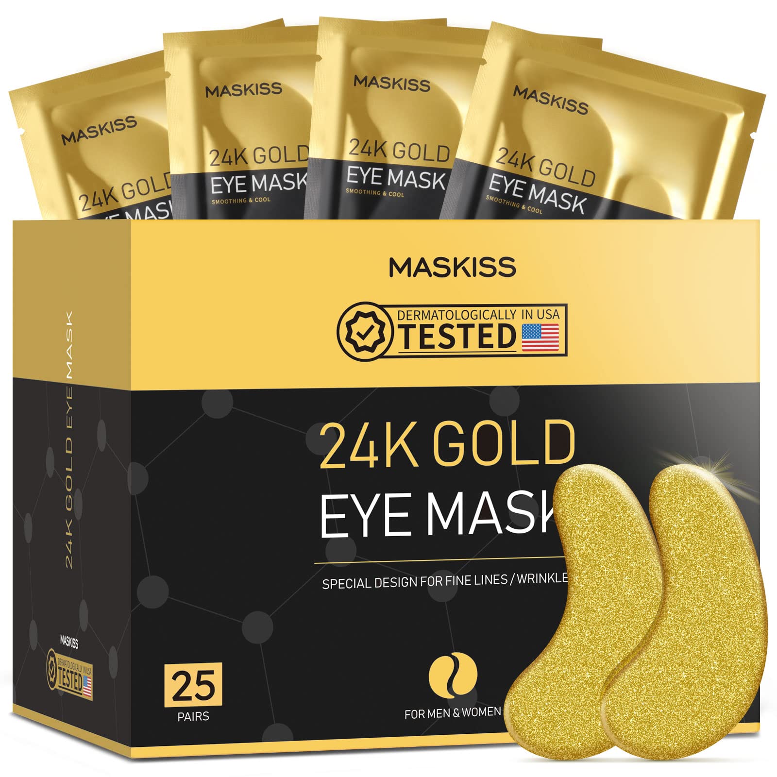 Parches Maskiss ojos-oro-24k iluminan la mirada y refrescan la piel.