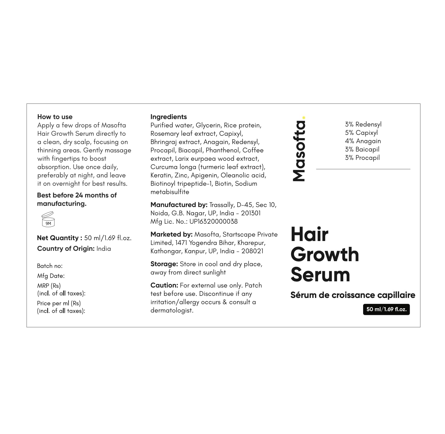 Masofta daily-use routine image showing smooth, targeted scalp application