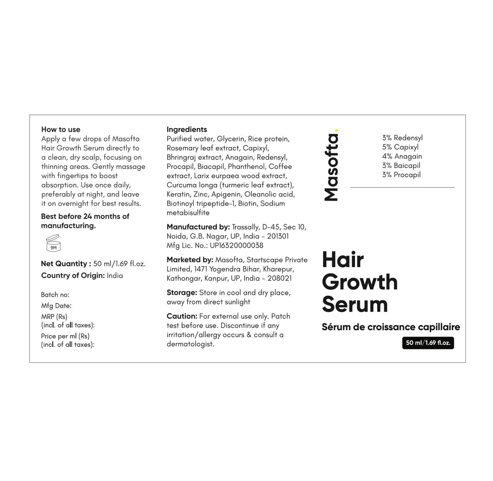 Masofta daily-use routine image showing smooth, targeted scalp application