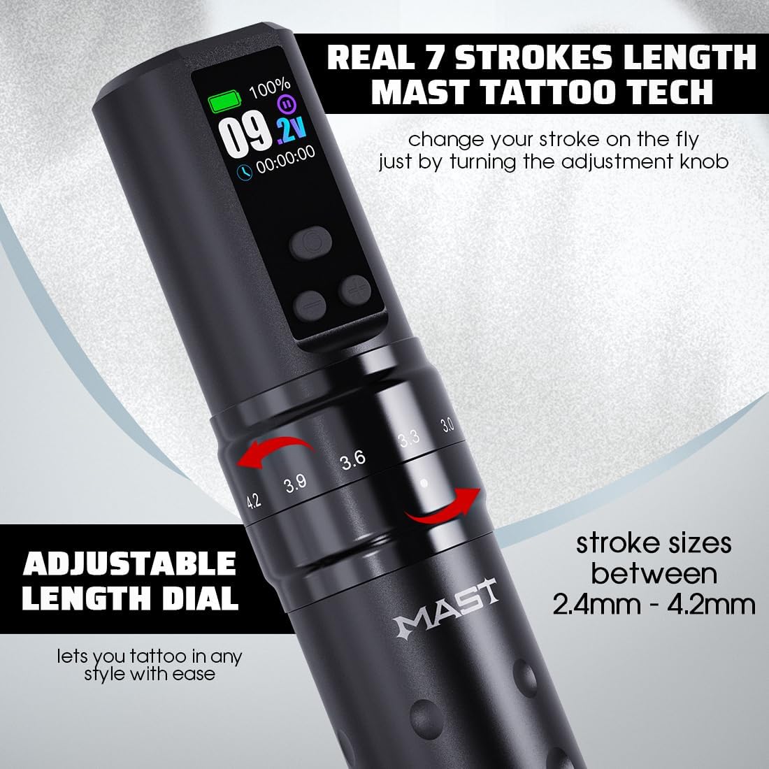 Fold2 Pro seven stroke length options for versatile lining and shading