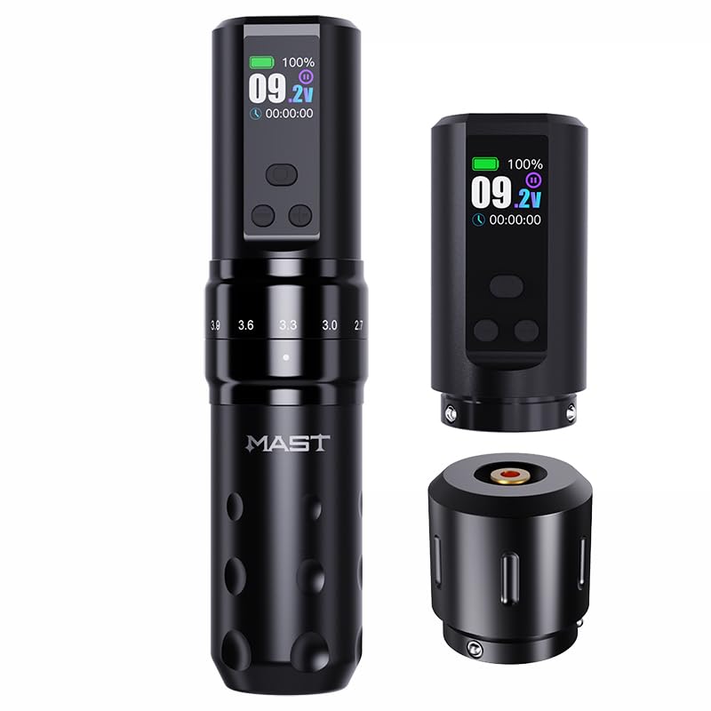 MAST TATTOO Fold2 Pro wireless tattoo gun in a portable setup for professionals