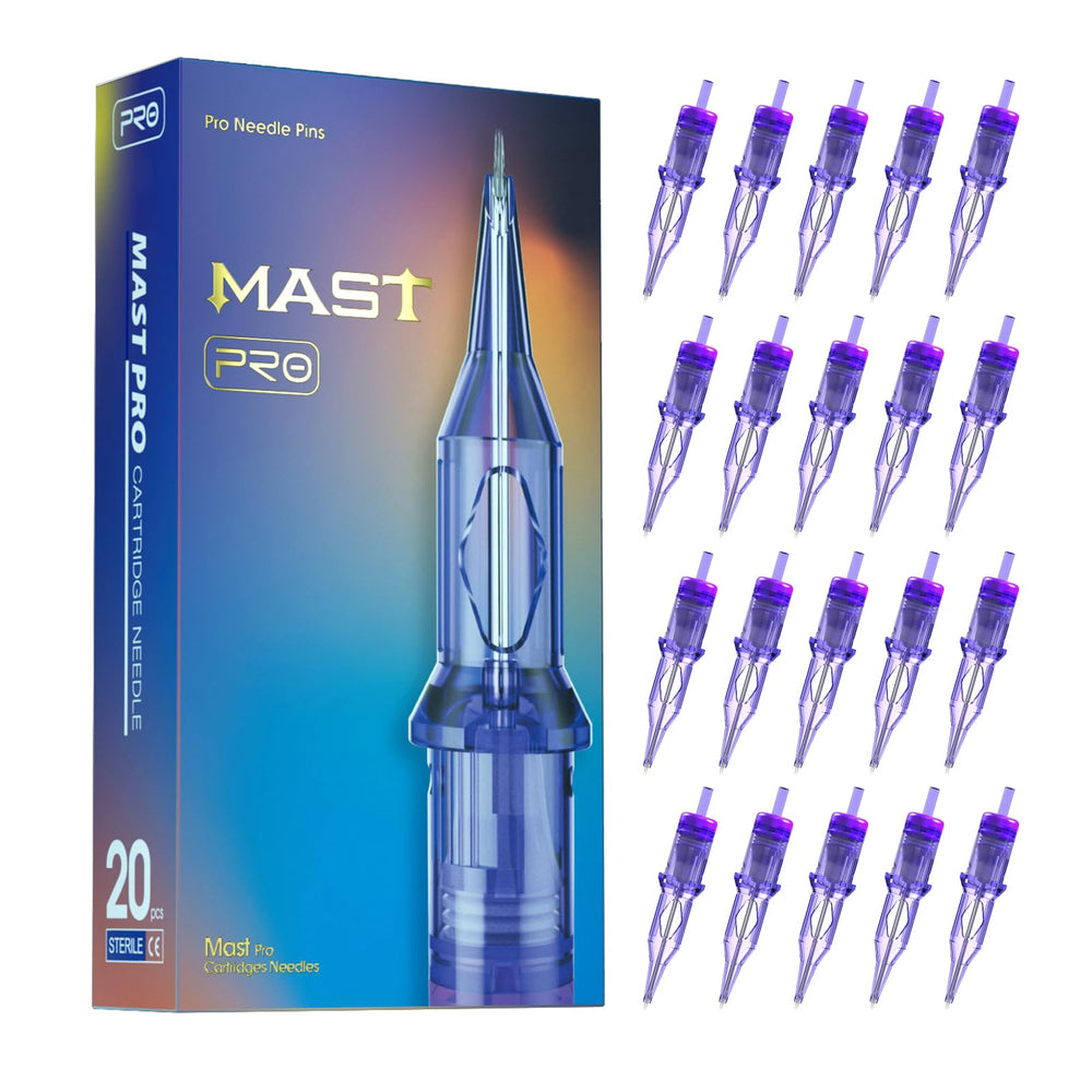 Puntas Mast Pro para cartuchos, 20 piezas descartables con punta bugpin round para sombreado.