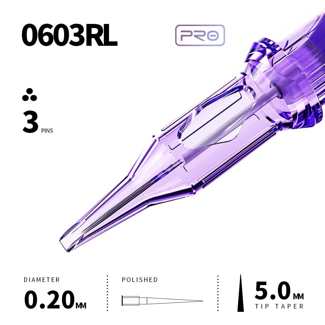 MAST TATTOO Mast Pro: agujas de acero quirúrgico esterilizadas por EO.