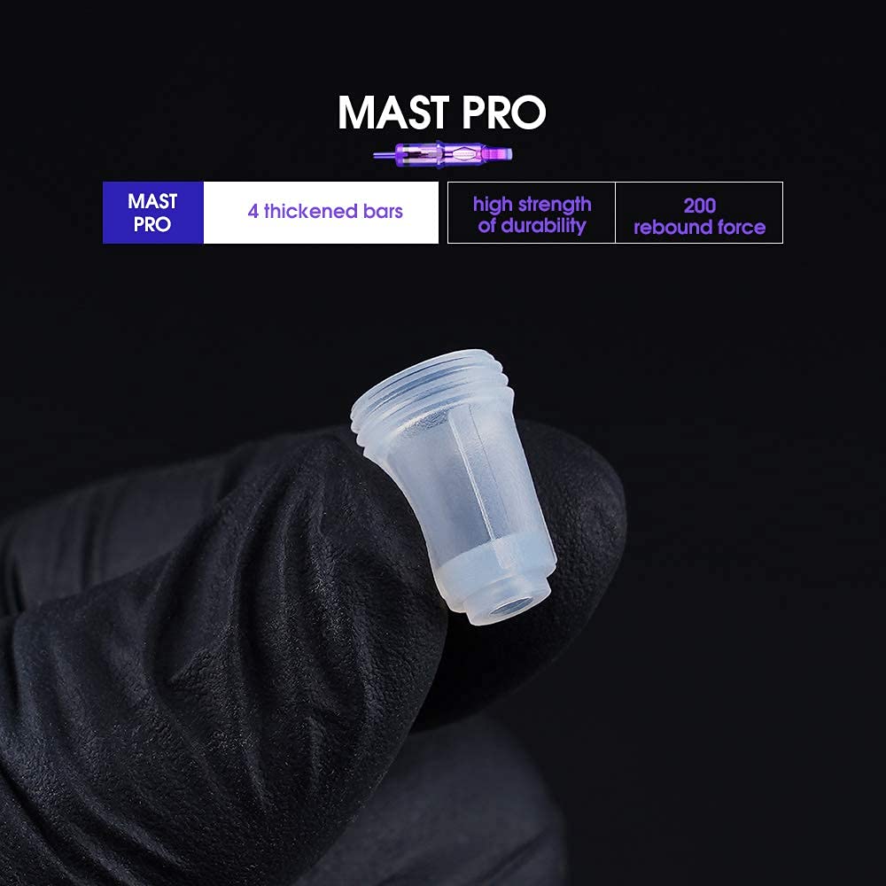 MAST TATTOO Mast Pro: cuerpos transparentes facilitan la limpieza entre tintes.
