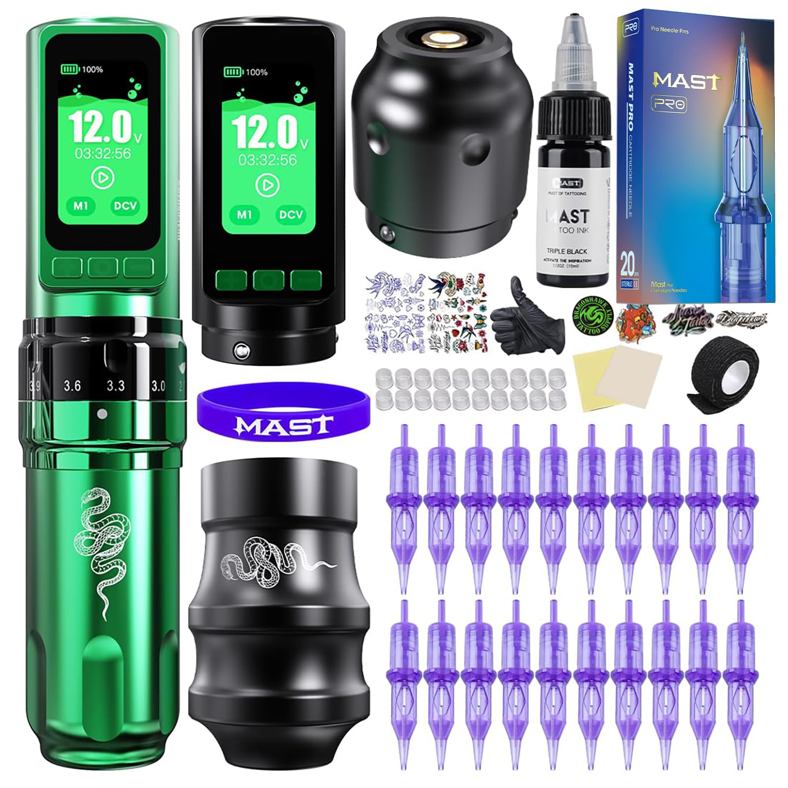 MAST TATTOO Year of the Snake battery pack powers extended tattoo sessions.