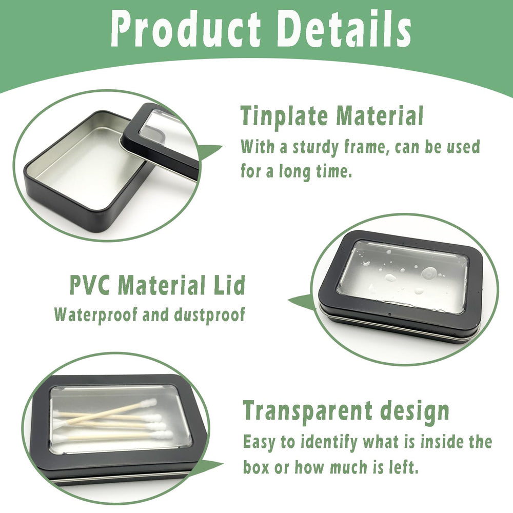 MatFirsmo two-pcs cotton swab storage keeps extra items neatly organized