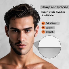 MATGICOL smooth precise shave emphasizes effortless glide and reduced irritation.