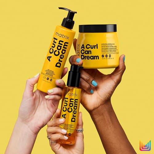 Matrix A Curl Can Dream Light Hold Gel bottle beside honey jar