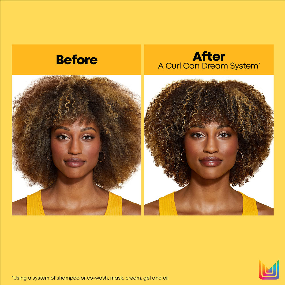 Matrix A Curl Can Dream oil silicone-free badge highlights clean formula