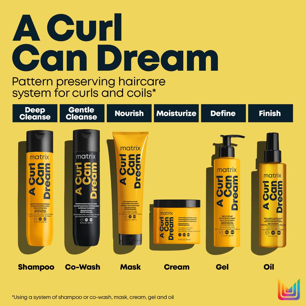 Matrix A Curl Can Dream Rich Mask on curls demonstrates frizz control potential