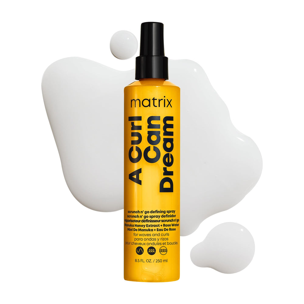 Matrix A Curl Can Dream Scrunch N' Go spray bottle defines waves with lightweight moisture