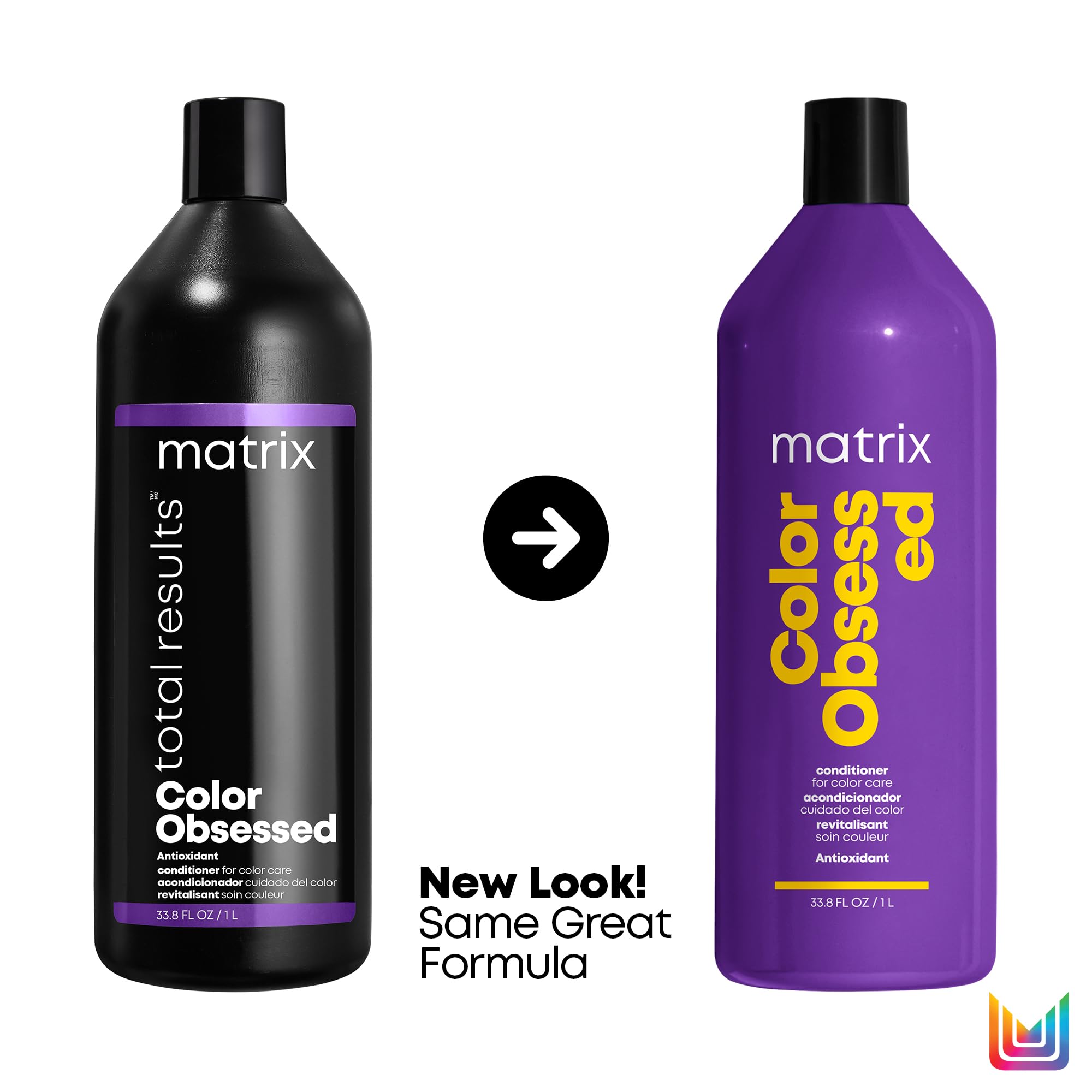 Matrix Color Obsessed bottle cap highlighting secure packaging for everyday use.