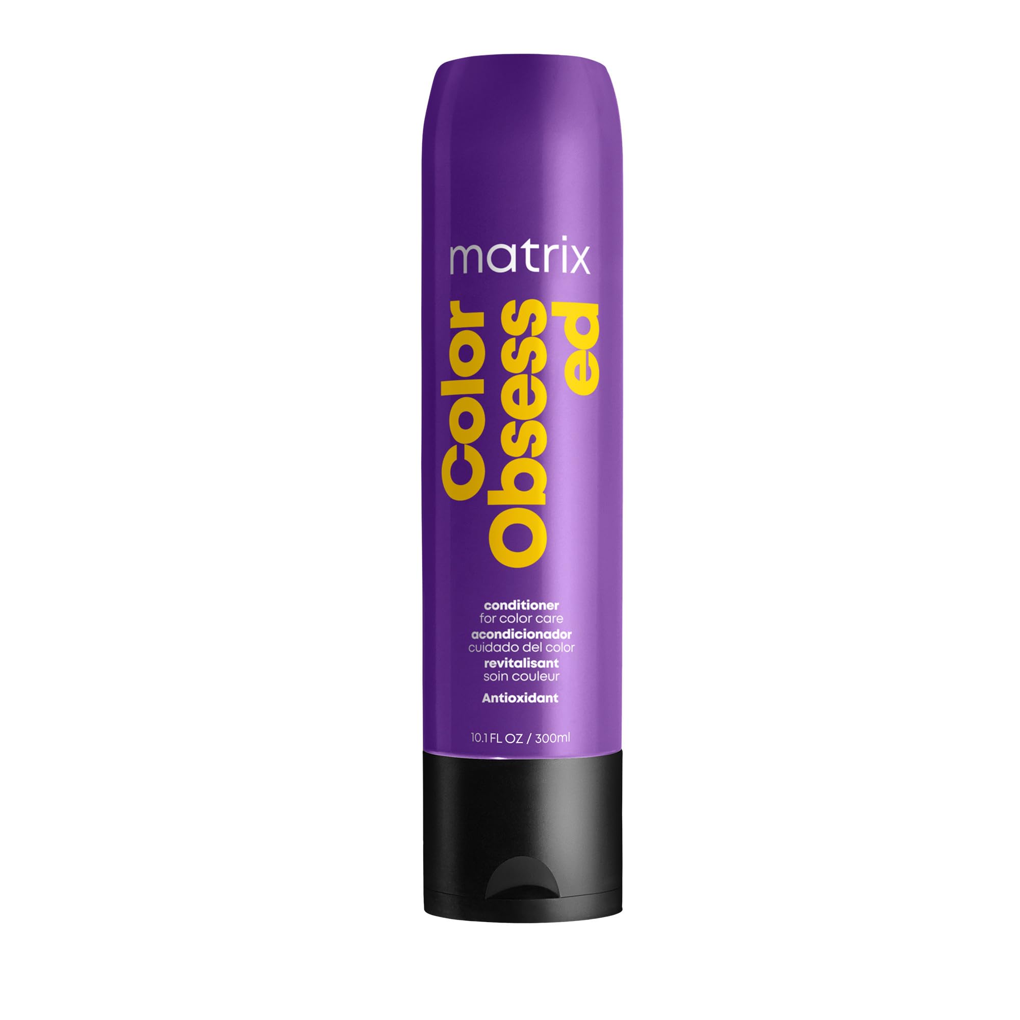 Matrix Color Obsessed Conditioner bottle shows color protection and conditioning.