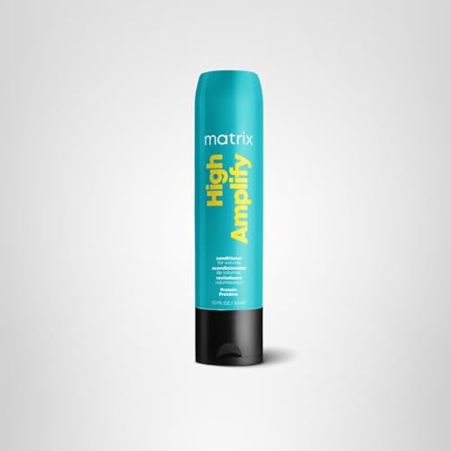 Acondicionador Matrix High Amplify sin siliconas, fórmula ligera para cabello que respira.