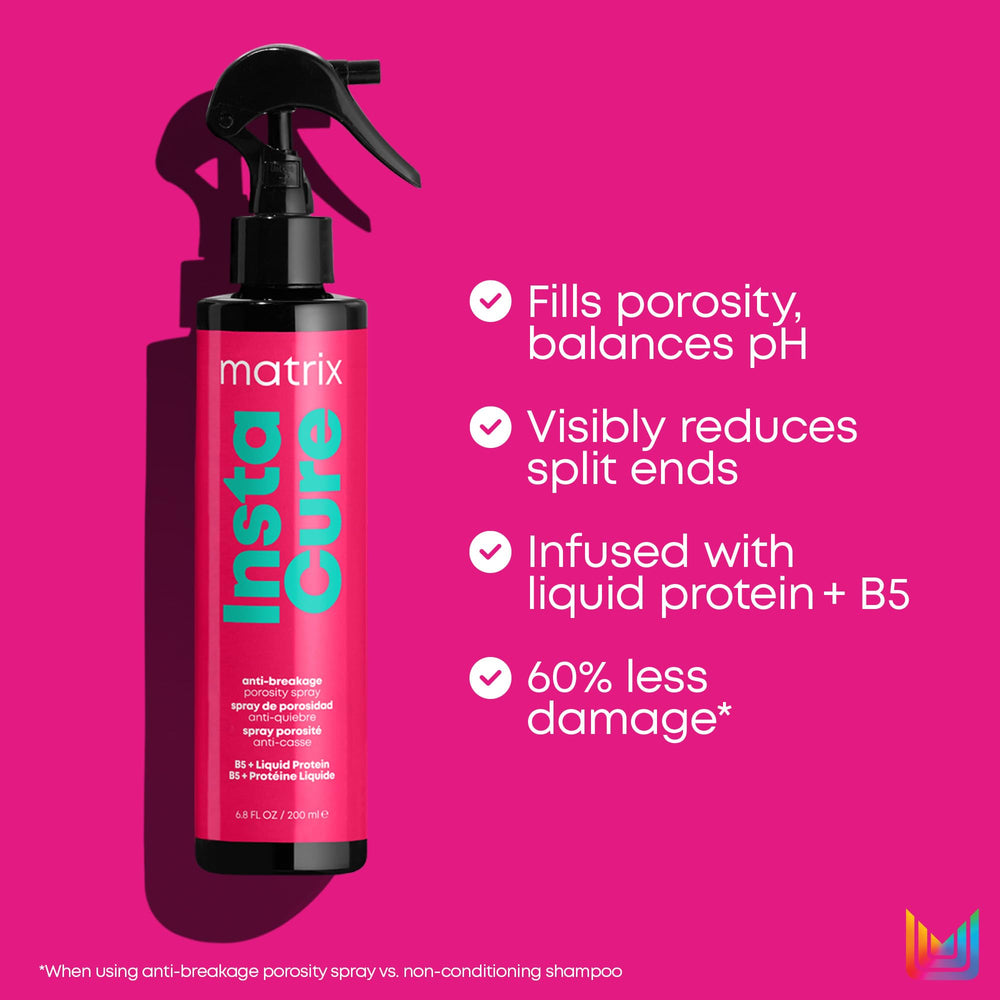 Model with smoother lengths after using MATRIX Instacure anti-breakage spray