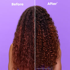 Matrix Miracle Creator Leave-In spray application demonstrates detangling and shine