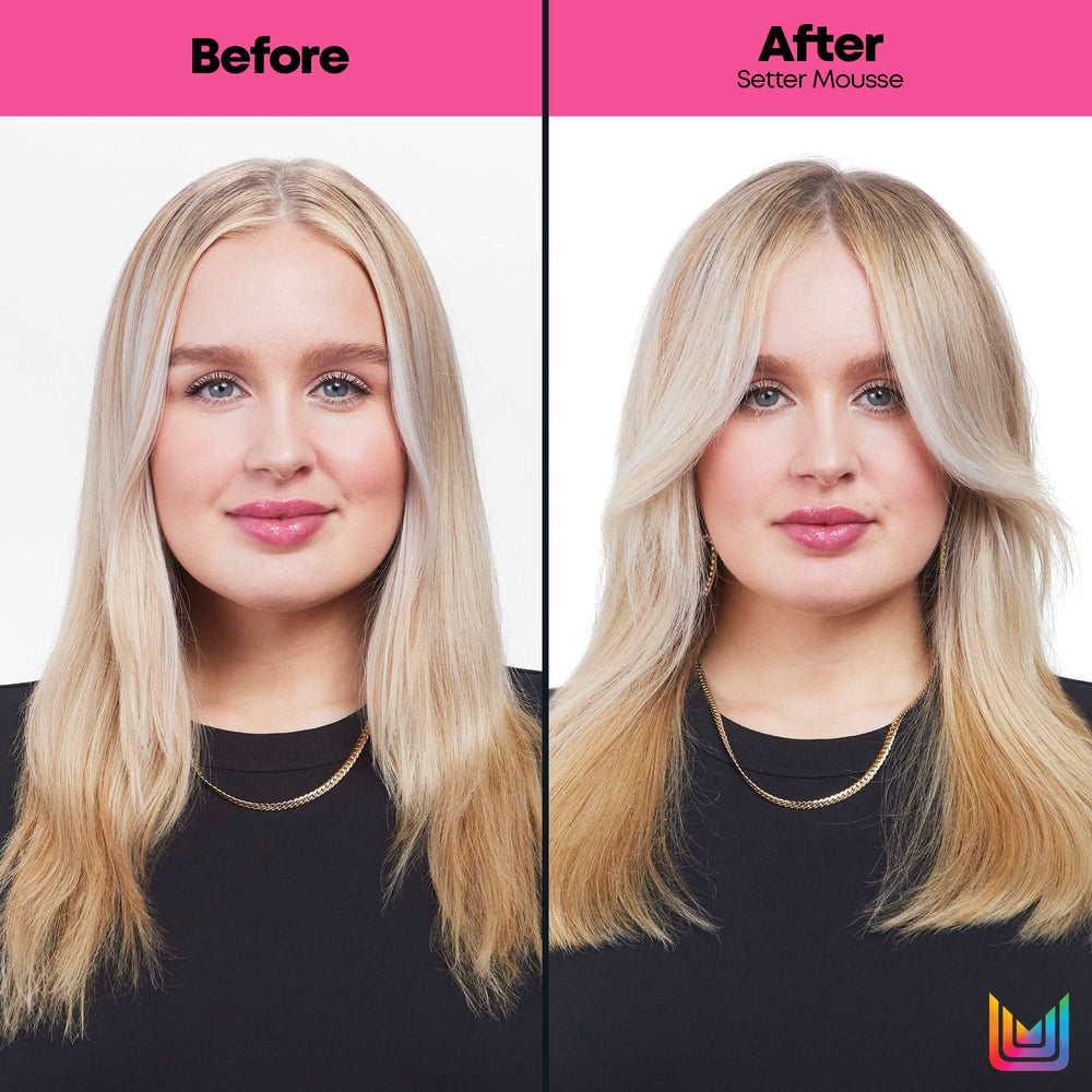 Matrix Setter Mousse controlled frizz for smooth strands.