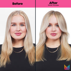 Matrix Setter Mousse controlled frizz for smooth strands.