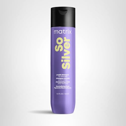 Matrix So Silver Purple Shampoo after-use shine for color-treated hair