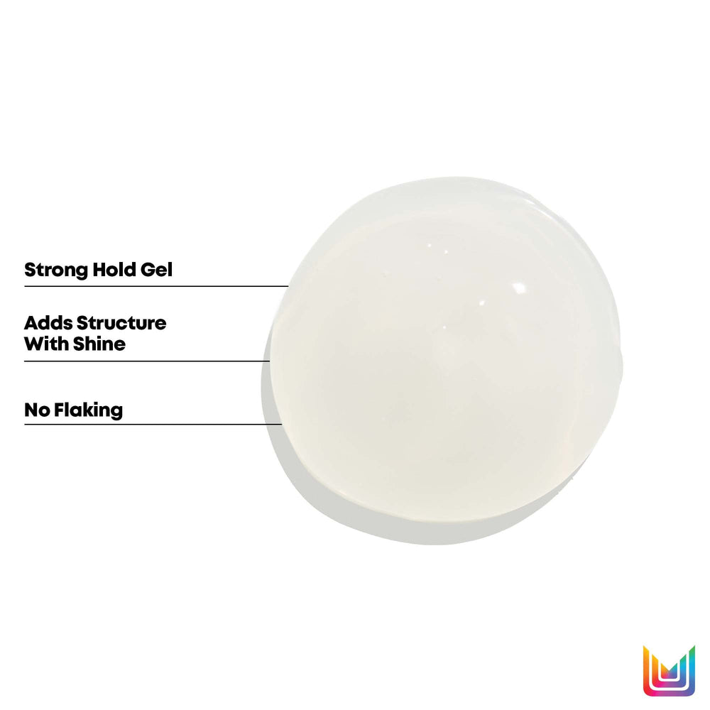 Matrix Styling Controller Gel on styled hair demonstrates crunch-free definition