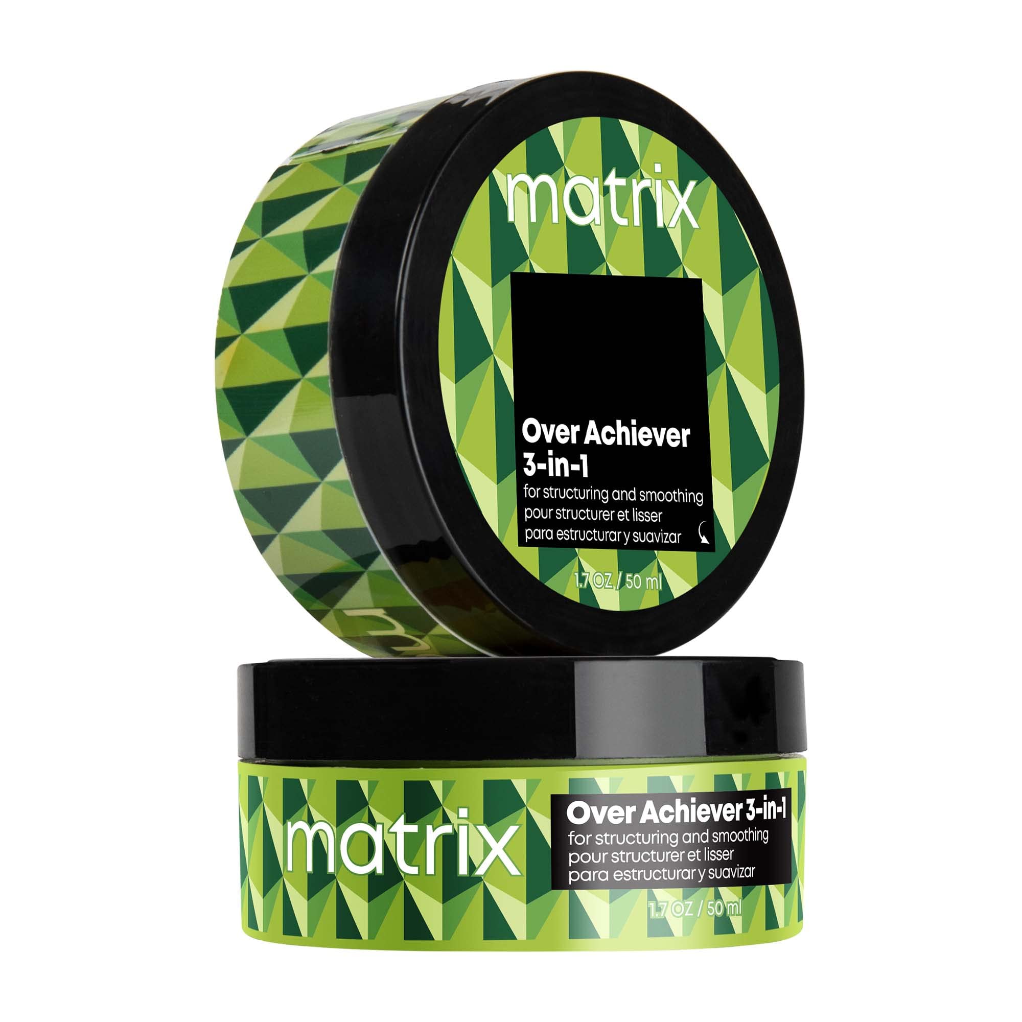 Matrix Styling Over Achiever 3-in-1 Wax bottle pour demonstrates creamy texture and grip.