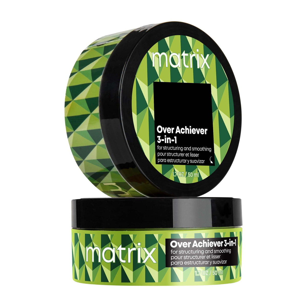 Matrix Styling Over Achiever 3-in-1 Wax bottle pour demonstrates creamy texture and grip.