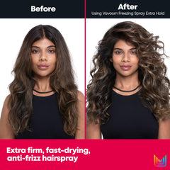 Matrix Vavoom Freezing Spray in action locking style quickly after styling