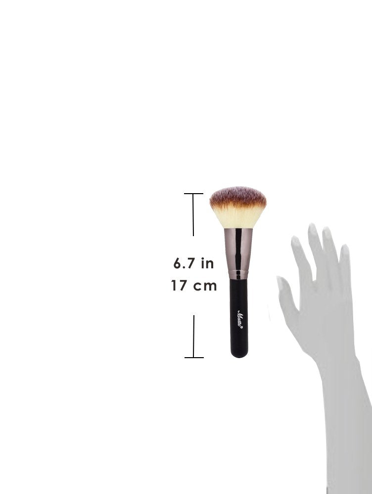 Matto Powder Mineral Brush in use for smooth, even foundation application.