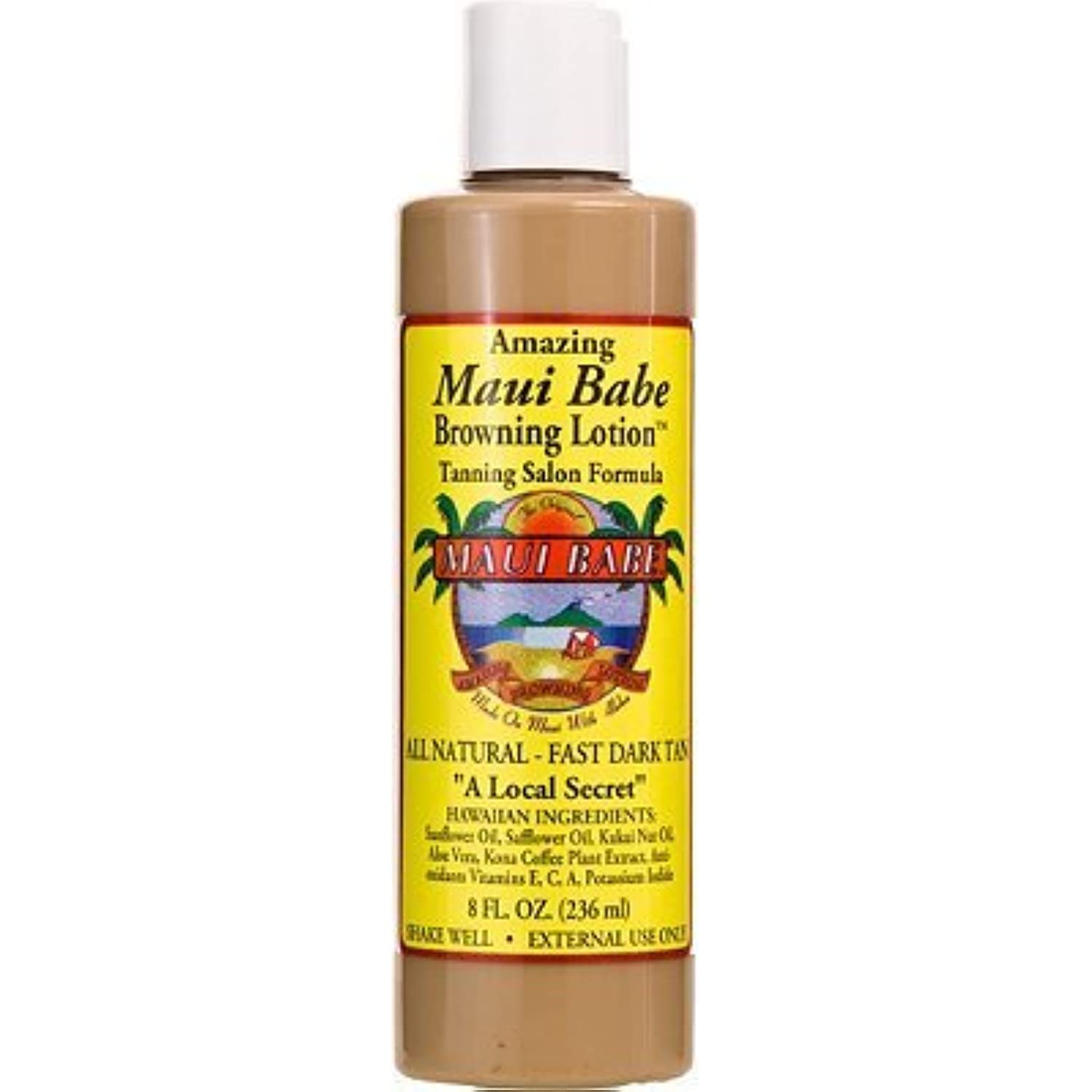 Maui Babe Fórmula de salón bronceado: botella de 8 oz para un bronceado intenso.