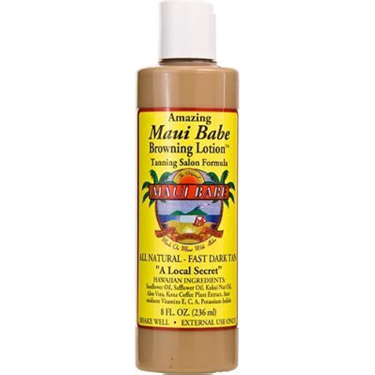 Maui Babe Fórmula de salón bronceado: botella de 8 oz para un bronceado intenso.