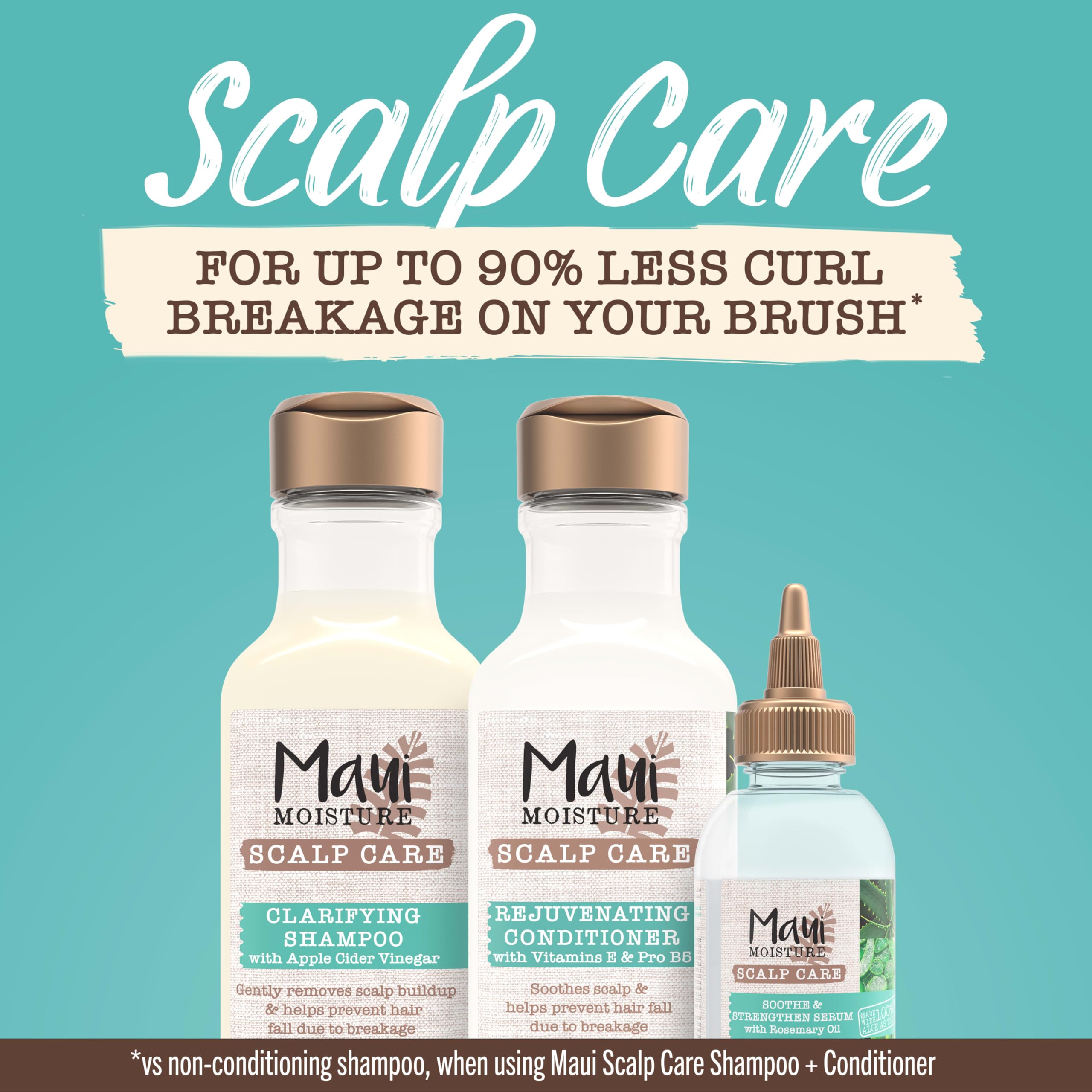 Maui Moisture Aloe Vera first-ingredient visual highlighting gentle, vegan scalp care.
