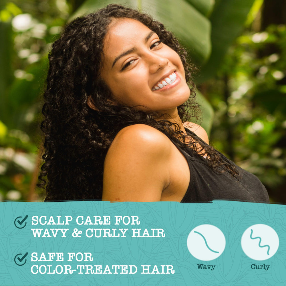 Close-up of Maui Moisture apple cider vinegar blend for scalp care