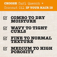Maui Moisture Curl Quench bottle close-up highlighting silicone-free formula.