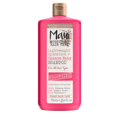 Champú Maui Moisture en botella, hidratación ligera para rizos suaves.
