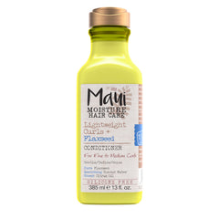 Maui Moisture Lightweight Curls + Flaxseed Conditioner bottle showing lightweight hydration for bouncy curls.