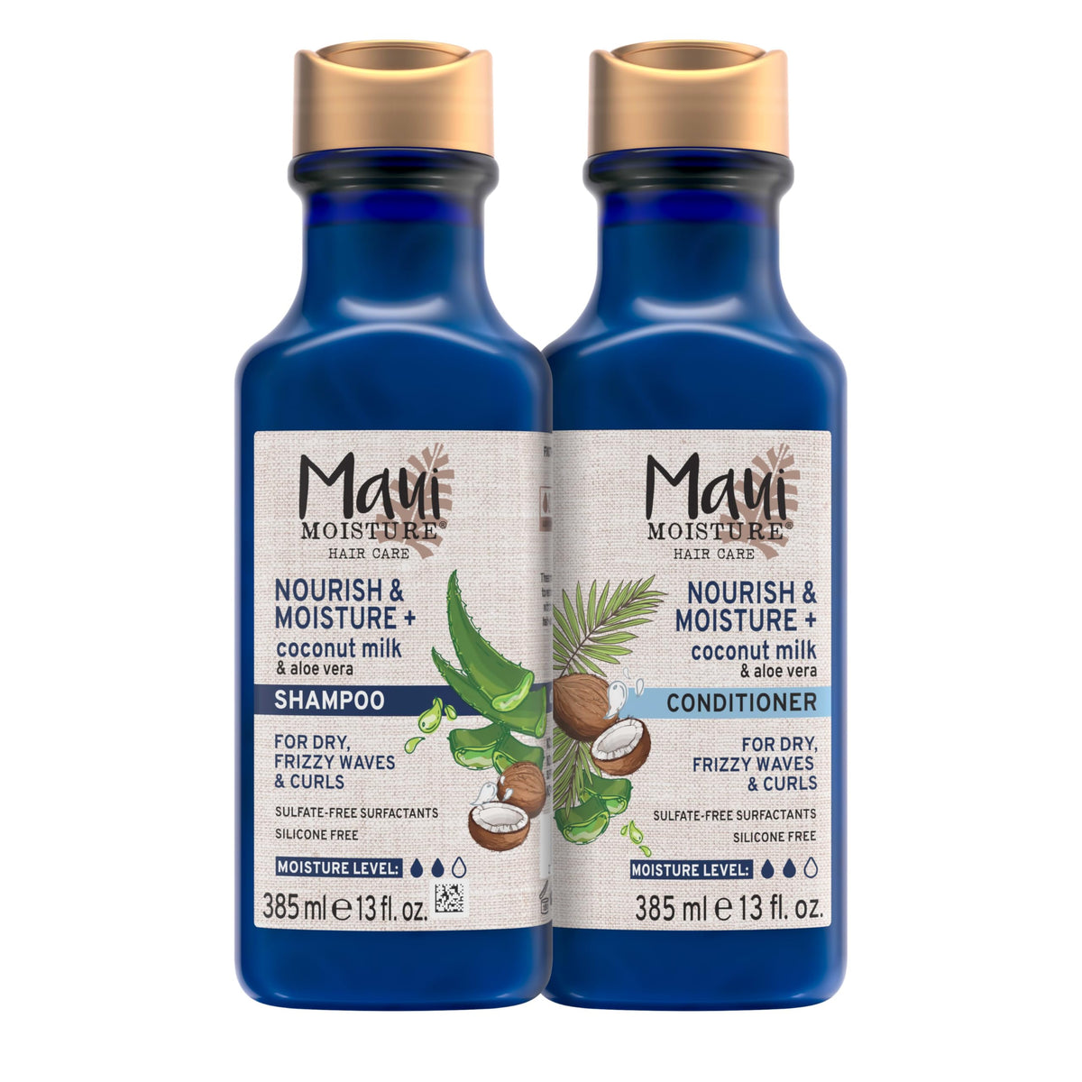 Maui Moisture Nourish & Moisture champú leche de coco, botella visible para hidratación suave