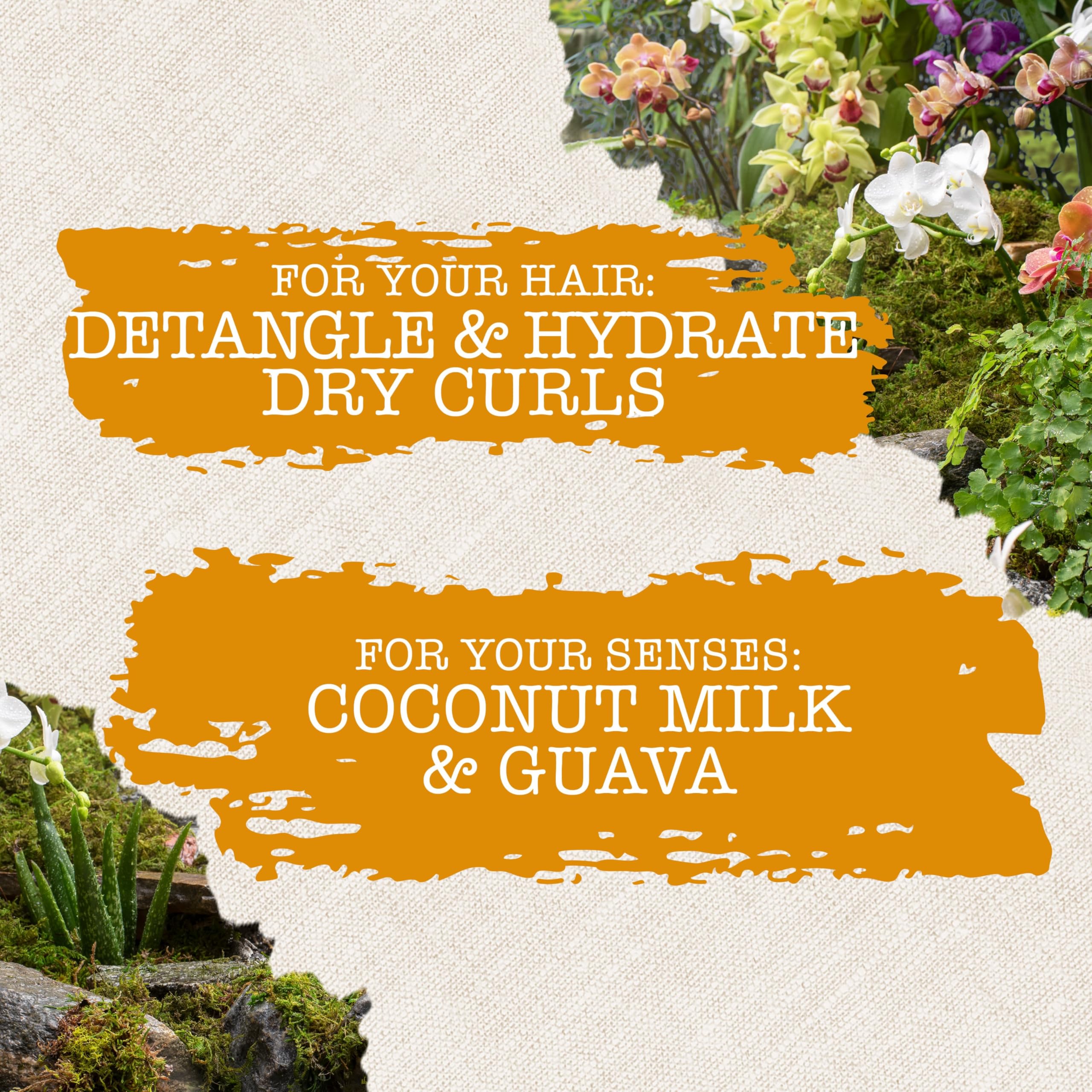 Desenredado suave de rizos con el acondicionador Maui Moisture.